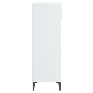 Aplusliving-Shoe Rack High Gloss White 40x36x105 cm Engineered Wood