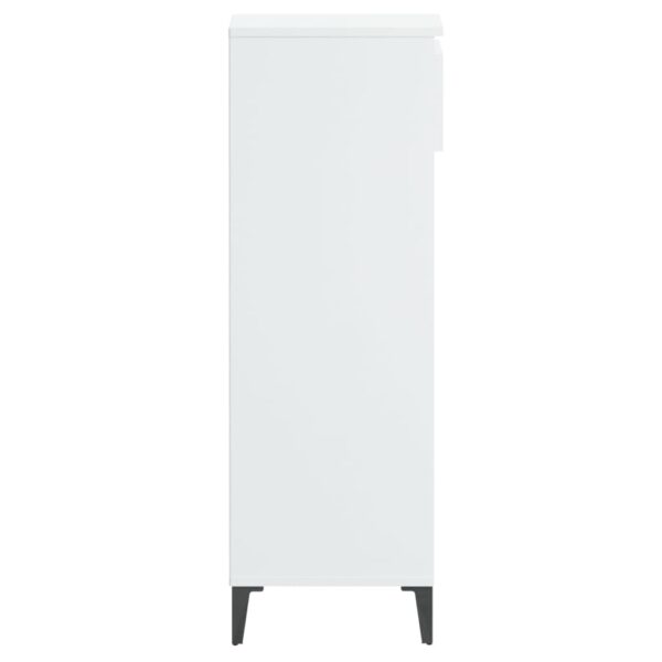 Aplusliving-Shoe Rack High Gloss White 40x36x105 cm Engineered Wood