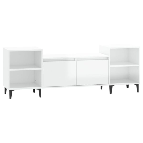 Aplusliving-TV Cabinet High Gloss White 160x35x55 cm Engineered Wood