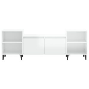 Aplusliving-TV Cabinet High Gloss White 160x35x55 cm Engineered Wood