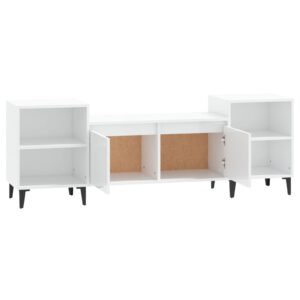 Aplusliving-TV Cabinet High Gloss White 160x35x55 cm Engineered Wood
