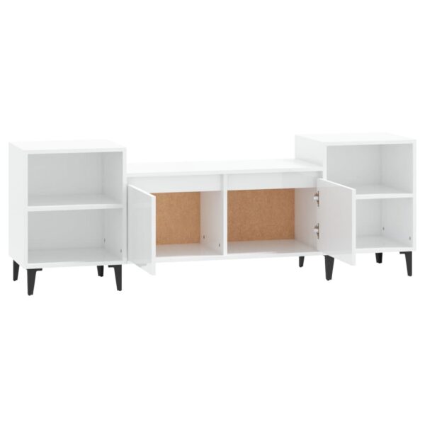 Aplusliving-TV Cabinet High Gloss White 160x35x55 cm Engineered Wood