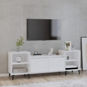 Aplusliving-TV Cabinet High Gloss White 160x35x55 cm Engineered Wood