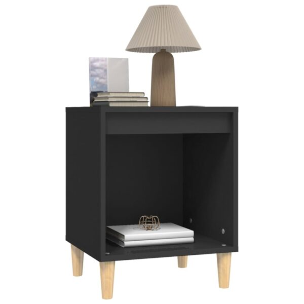 Aplusliving-Bedside Cabinets 2 pcs Black 40x35x50 cm