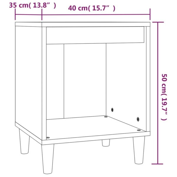 Aplusliving-Bedside Cabinets 2 pcs Black 40x35x50 cm