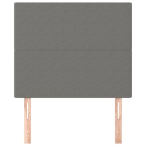Aplusliving-Headboards 2 pcs Dark Grey 100 cm Fabric