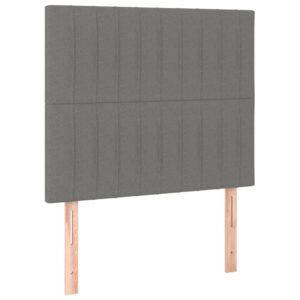 Aplusliving-Headboards 2 pcs Dark Grey 100 cm Fabric