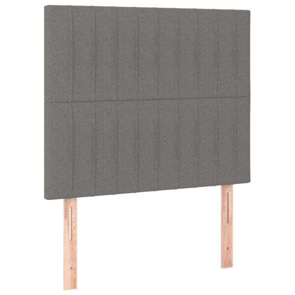 Aplusliving-Headboards 2 pcs Dark Grey 100 cm Fabric