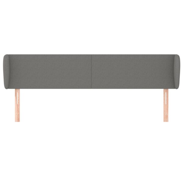 Aplusliving-Headboard with Ears Dark Grey 203 cm Fabric