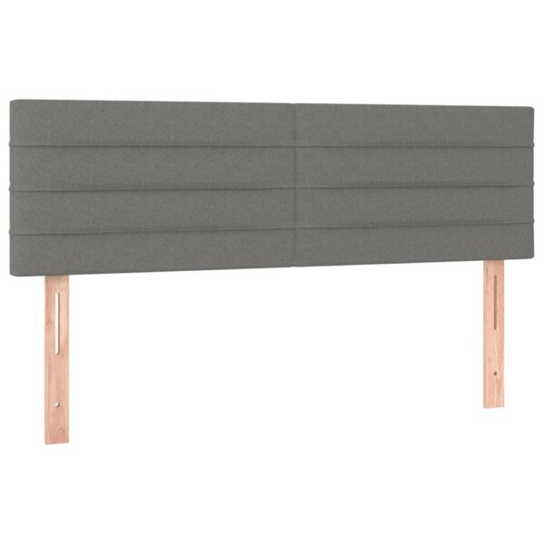 Aplusliving-LED Headboard Dark Grey 144 cm Fabric