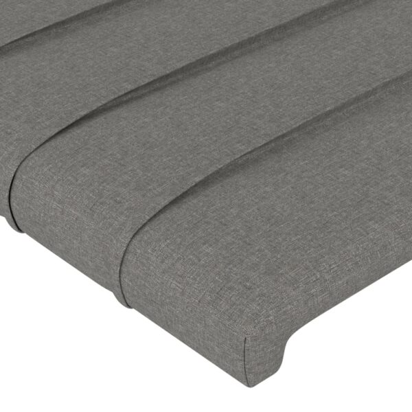 Aplusliving-LED Headboard Dark Grey 144 cm Fabric