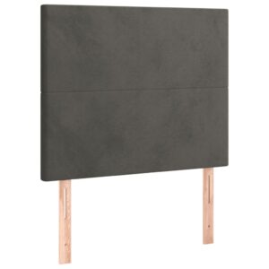 Aplusliving-LED Headboard Dark Grey 80 cm Velvet