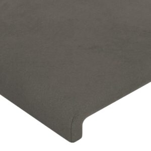 Aplusliving-LED Headboard Dark Grey 80 cm Velvet
