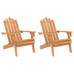 Aplusliving-Garden Adirondack Chairs 2 pcs Solid Wood Acacia