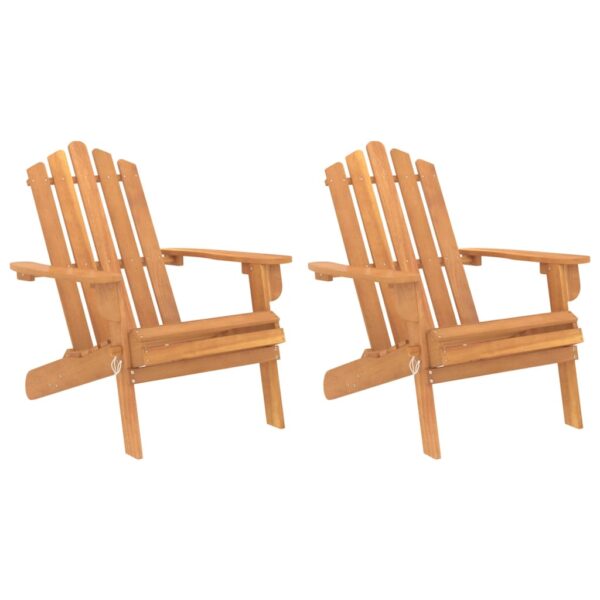 Aplusliving-Garden Adirondack Chairs 2 pcs Solid Wood Acacia