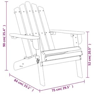 Aplusliving-Garden Adirondack Chairs 2 pcs Solid Wood Acacia