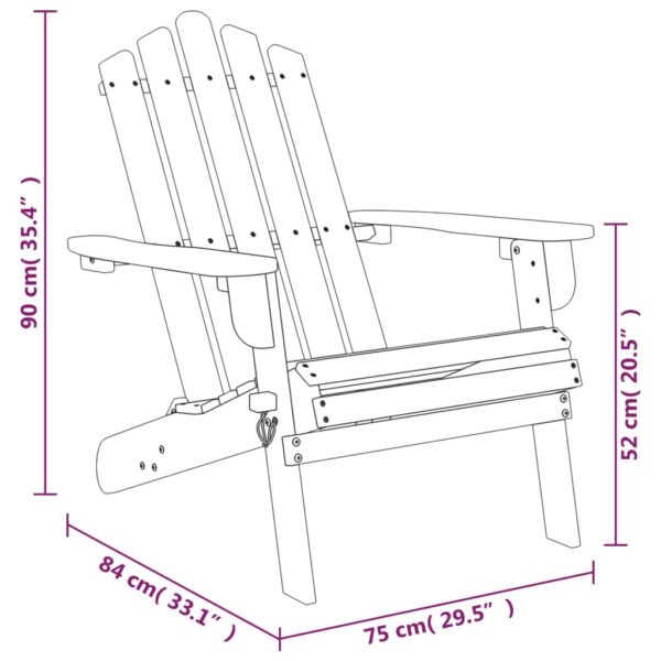Aplusliving-Garden Adirondack Chairs 2 pcs Solid Wood Acacia