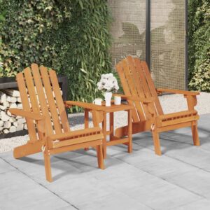 Aplusliving-Garden Adirondack Chairs 2 pcs Solid Wood Acacia