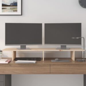 Aplusliving-Monitor Stand 100x27x15 cm Solid Wood Pine