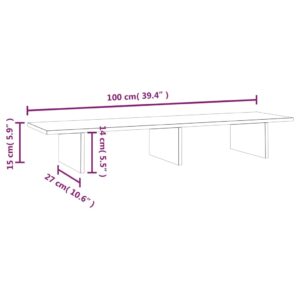 Aplusliving-Monitor Stand 100x27x15 cm Solid Wood Pine