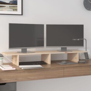 Aplusliving-Monitor Stand 100x27x15 cm Solid Wood Pine