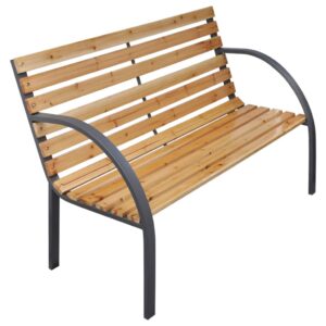 Aplusliving-Garden Bench 112 cm Solid Wood Fir