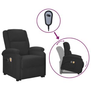 Aplusliving-Stand up Massage Chair Black Faux Leather