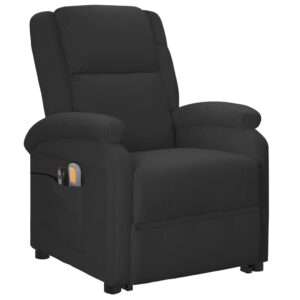 Aplusliving-Stand up Massage Chair Black Faux Leather