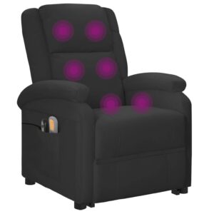 Aplusliving-Stand up Massage Chair Black Faux Leather