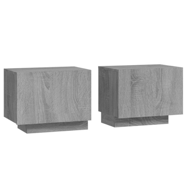 Aplusliving-Bedside Cabinet Grey Sonoma 100x35x40 cm Engineered Wood