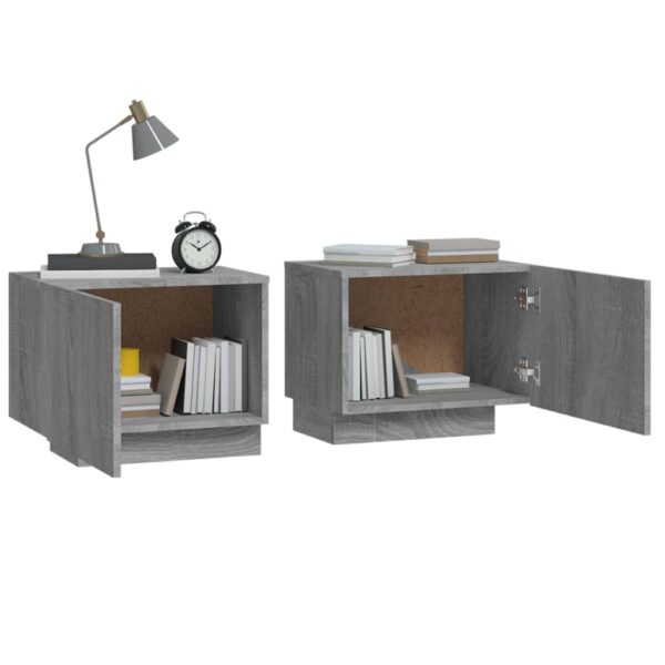 Aplusliving-Bedside Cabinet Grey Sonoma 100x35x40 cm Engineered Wood
