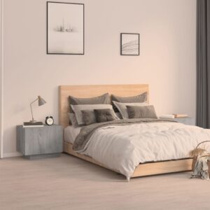 Aplusliving-Bedside Cabinet Grey Sonoma 100x35x40 cm Engineered Wood