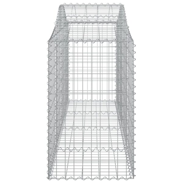 Aplusliving-Arched Gabion Basket 200x50x80/100 cm Galvanised Iron