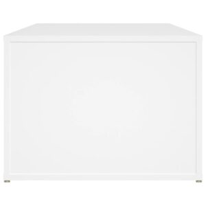 Aplusliving-Coffee Table White 100x50x36 cm Engineered Wood