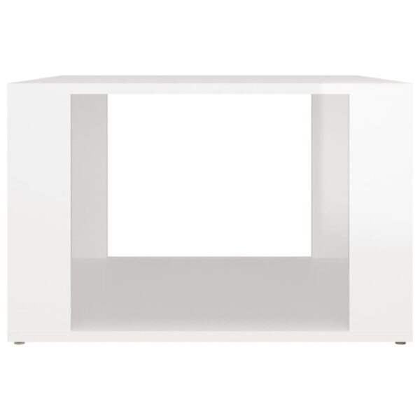 Aplusliving-Bedside Table High Gloss White 57x55x36 cm Engineered Wood