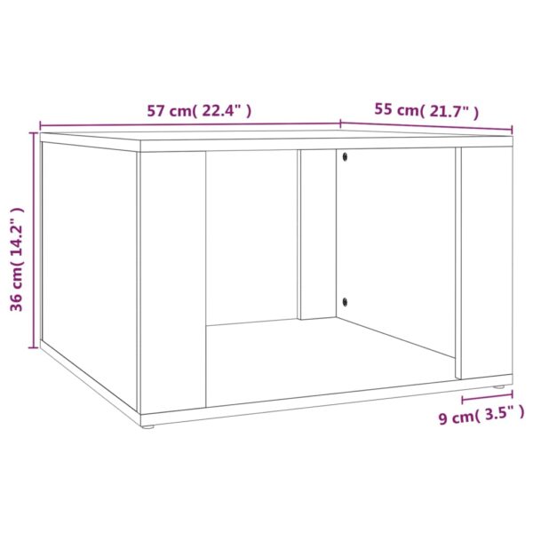 Aplusliving-Bedside Table High Gloss White 57x55x36 cm Engineered Wood