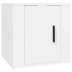 Aplusliving-Wall Mounted TV Cabinet White 40x34.5x40 cm