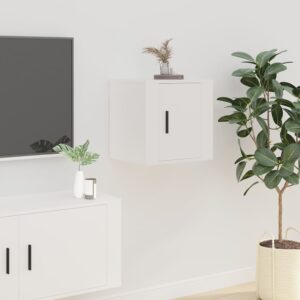 Aplusliving-Wall Mounted TV Cabinet White 40x34.5x40 cm