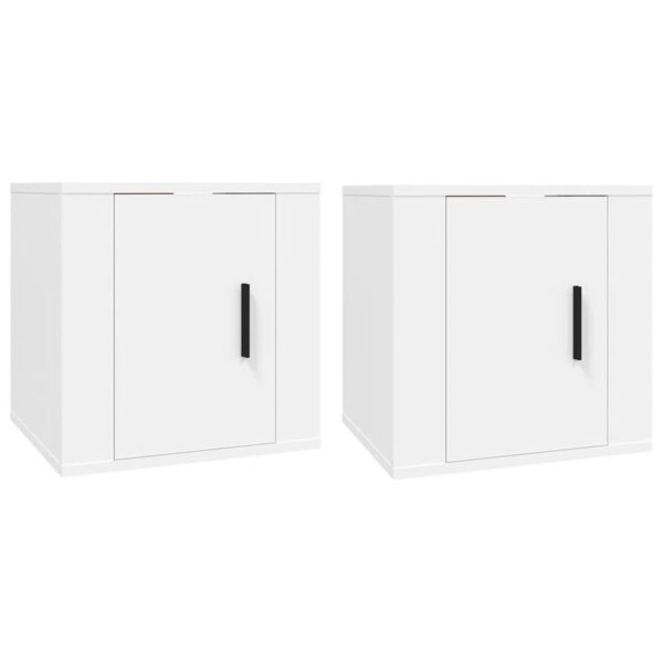 Aplusliving-Wall Mounted TV Cabinets 2 pcs White 40x34.5x40 cm