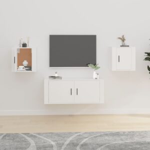 Aplusliving-Wall Mounted TV Cabinets 2 pcs White 40x34.5x40 cm