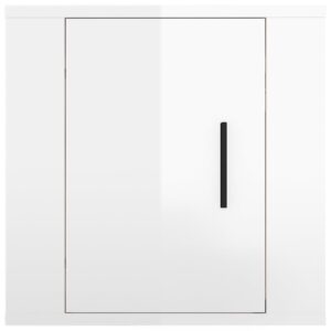 Aplusliving-Wall Mounted TV Cabinets 2 pcs High Gloss White 40x34.5x40 cm