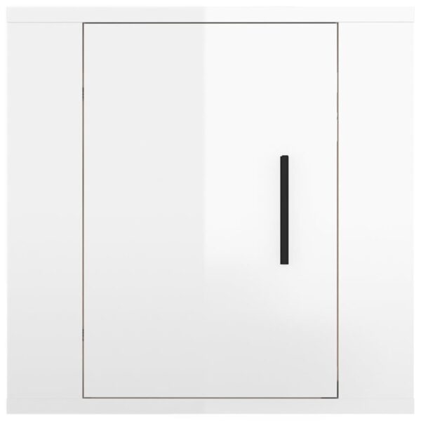 Aplusliving-Wall Mounted TV Cabinets 2 pcs High Gloss White 40x34.5x40 cm