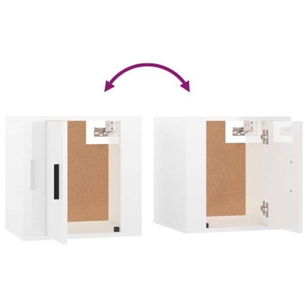 Aplusliving-Wall Mounted TV Cabinets 2 pcs High Gloss White 40x34.5x40 cm