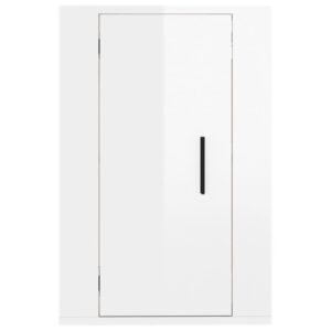 Aplusliving-Wall Mounted TV Cabinets 2 pcs High Gloss White 40x34.5x60 cm