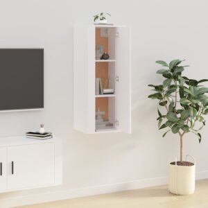 Aplusliving-Wall Mounted TV Cabinet White 40x34.5x100 cm