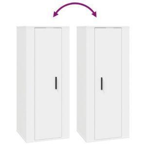 Aplusliving-Wall Mounted TV Cabinet White 40x34.5x100 cm