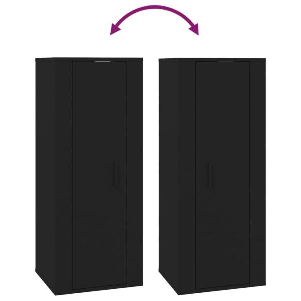 Aplusliving-Wall Mounted TV Cabinet Black 40x34.5x100 cm