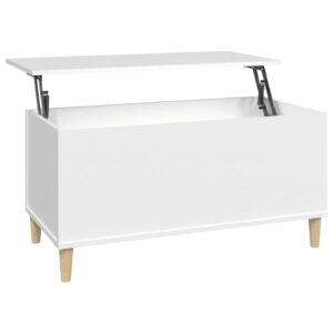 Aplusliving-Coffee Table White 90x44.5x45 cm Engineered Wood