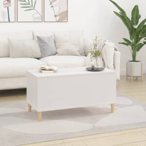 Aplusliving-Coffee Table White 90x44.5x45 cm Engineered Wood