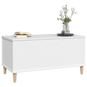 Aplusliving-Coffee Table White 90x44.5x45 cm Engineered Wood